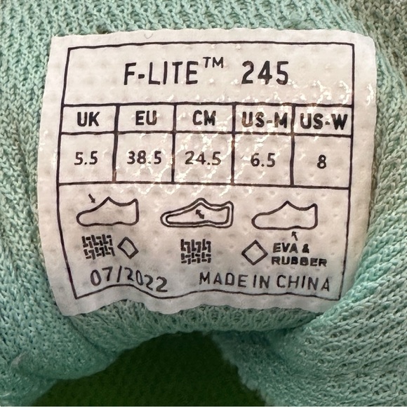 INOV8 F-Lite 245 Cross Trainer Sneaker in Mint Green/Gum Women’s 8 - Picture 7 of 7